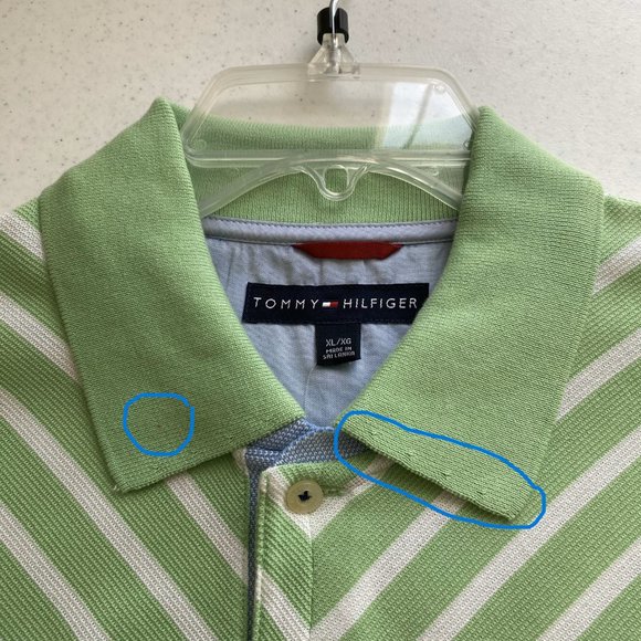 TOMMY HILFIGER XL POLO - VERY UNIQUE SHIRT - GREEN - NEW WITH TAG - Picture 13 of 13